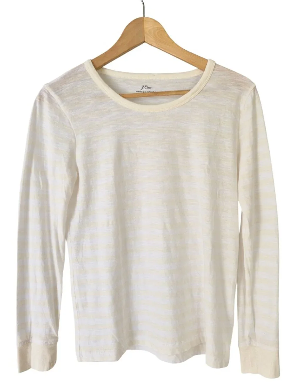 J. Crew Vintage Cotton Lightweight Base Layer Long Sleeve T-Shirt Soft Stripe S